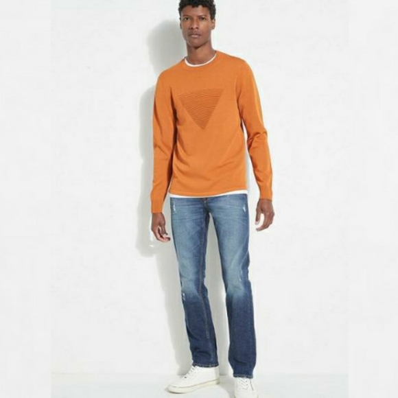 New GUESS Men's Ski Logo Ottoman Sweater - Picture 3 of 8